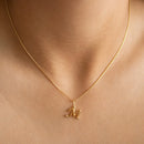 Colar Corrente Letra Lisa Inicial Presente Banhado Ouro 18k Cor Dourado M