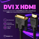 Cabo Dvi-d Para Hdmi 1,8 Metros Bidirecional Full Hd 24+1