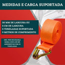 Cinta Fita 5 Toneladas 50mm 9 Mt Para Amarrar Carga Com Gancho J Duplo Reforçado 5000kg Cinta Para Catraca Ideal Para Amarrar Bobinas Containers Cargas Pesadas Marca Atmas