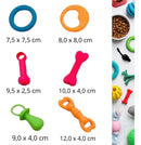 Kit 12 Pet Ninho Brinquedos Pet De Mordedor de Borracha Atóxica