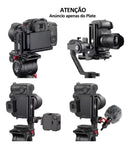 Plate Tripé Gimbal Câmera Na Vertical L Suporte Alumínio