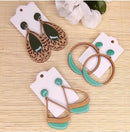 10 Brincos Colorido Grandes Atacado Madeira Resina V.cores