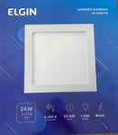 Luminária Led Quadrada De Embutir 24w 6500k Elgin Estrutura Branco