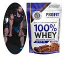 100% Whey - Concentrado Refil 900g -profit Sabor Chocolate
