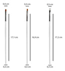 Kit 15 Pincéis Decoração De Unhas Gel Nail Art Branco Manicure Pedicure Alongamento Unha Gel Acrílico