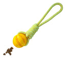 Brinquedo Pet Mordedor Corda Bolinha Interativo Caes Pestico Cor Verde