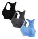 Kit 3 Tops Com Bojo Esportivo Fitness Academia Multicolorido G