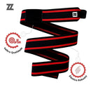 Par Faixas Elastica Para Joelhos Com Alta Compressão Cor Faixa Preta Vermelho Fortwazz ZZ500