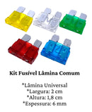 Fusível Lamina Automotivo 10 15 20 25 30 Amperes 50 Fusíveis