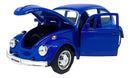 Carrinho De Ferro Fusca Clássico 1/32 Miniatura Coleção Cor Azul-escuro