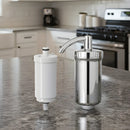 Filtro Copo Abs Com Refil Universal Para Torneira De Cozinha Prateado