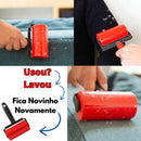 Rolo Adesivo Tira Pelo De Roupa Rolinho Lavável Tira Lã Removedor Cabelo Rolo Mágico Tira Pelos Roupa Sofá Cães Gatos Aletronix