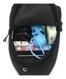Bolsa Tiracolo Pochete Masculina Transversal Ombro Cor Preto