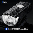 Kit Lanterna e Farol Para Bicicleta Luz Com LED Monster Ultra 3 Modos Iluminação Lumens Recarregável Bivolt Com Pisca Traseiro Portátil Kaizu cor preto