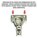 04 Dobradiças Para Porta Armário De Aço Itatiaia E Colormaq