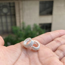 Brinco Prata 925 Argola Masculino Cravejado Zircônia Banhado Cor Prateado