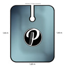 Capa De Corte Cabelo Gola Americana Ajuste Infinito Cetim Preto Liso Pentale ®