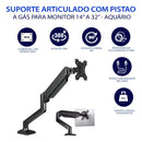 Suporte De Mesa Com Pistão A Gás 14 À 32'' Aquário Sim-2000 Cor Preto