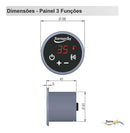 Aquecedor Sanspray Banheira Hidro Spa Ofurô 8000w 220 Volts 3 Funções 3F Com Painel Digital 2560 Preto