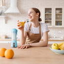 Mini Liquidificador Portatil Shake Juice Cup + Cabo Usb Cor Azul