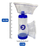 Espaçador Bi-Valvulado Bombinha De Asma Bronquite Infantil Adulto Mascara - Nevoni