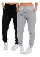 Kit 2 Calça Moletom Slim Jogger Com Bolso Fe Preto+Chumbo M