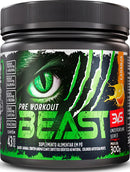 Pré-treino Beast 300g Sabor: Laranja - Ultra Concentrado - Promove Vasodilatação, Recuperação Energética, Aumento De Óxido Nítrico, Desintoxicação E Melhora De Concentração E Foco