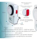Timer Temporizador Analógico 24 Horas 110/220v - Gc M. F