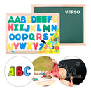 Cortiarte Brinquedo Pedagógico Lousa Infantil ABC Magnetica Dupla Quadro Negro 40x30cm Magnética Dupla Face Alfabeto Eva