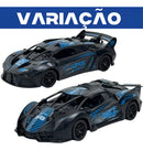 Carrinho Recarregável De Controle Remoto Solta Fumaça Cor Preto E Azul