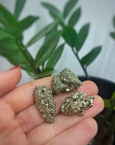 Kit 3 Mini Pirita Bruta Cristal Pedra Natural Prosperidade