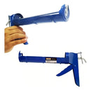 Aplicador De Silicone Fechado Azul Starfer Com 1 Tubo Cola Silicone Acético Selante Transparente 256gr Tekbond