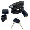 Trava Segurança Cadeado Para Bicicleta Com Suporte Chave