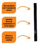 Strap de Academia Par Musculação Treino Segurança Força Punho Cor Preto Bulldozer