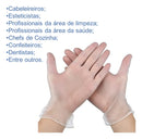 Luvas descartáveis Talge Vinil sem pó cor transparente tamanho M x 100 unidades