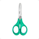 Tesoura Escolar Sem Ponta 13cm Aço Multiuso Ergonô Verde