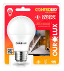 Lampada Controled 9w Sensor De Presença 6500k 760lm Ourolux
