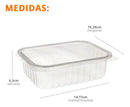 Pote E Tampa Retangular Prafesta 250ml Freezer E Microondas C/24 Unidades Marmita