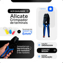 Alicate Crimpar Prensa Conector Terminal Pré-isolado Não-isolado 0,5mm² Até 6mm² T7