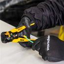 Alicate Decapador Vonder Fios Eletricista 0.2mm² 6.0mm² Cortador E Crimpador Profissional 8 Polegadas 203mm - Preto e Amarelo 32g