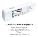 3 luminárias emergência Elgin recarregável lampada 30 leds