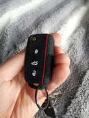 Capa Chave Carro Canivete Acessórios Vw Fox Polo Voyage Up Cor Preta