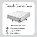 Capa Para Colchão Casal Malha Ziper Resistente Rapido Cor Preto