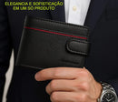 Carteira Masculina Couro Legítimo Premium Extra Macio Ref957 Cor Preto