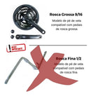 Pedal Alumínio Plataforma Bicicleta Bike Rosca Grossa 9/16 Mtb Preto com Refletores