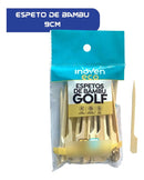 1.000 Espeto Bambu Natural Golf 9cm Hamburgueria Festa Doces