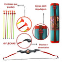 Arco Flecha Infantil C/ Bolsa Aljava Lançador De Dardos