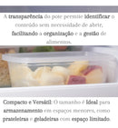 Kit 20 Potes 500 Ml Transparente Marmita Fitness Bpa Free Reutilizável Tampa Hermética Micro E Freezer Ponte Lar Utilidades
