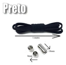 Cadarço Elástico Cadarco Tênis Masculino Feminino Corrida Cor Preto Total