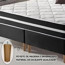 Kit 12 Pé De Cama Box Pés Madeira 12 Cm Cama De Casal King